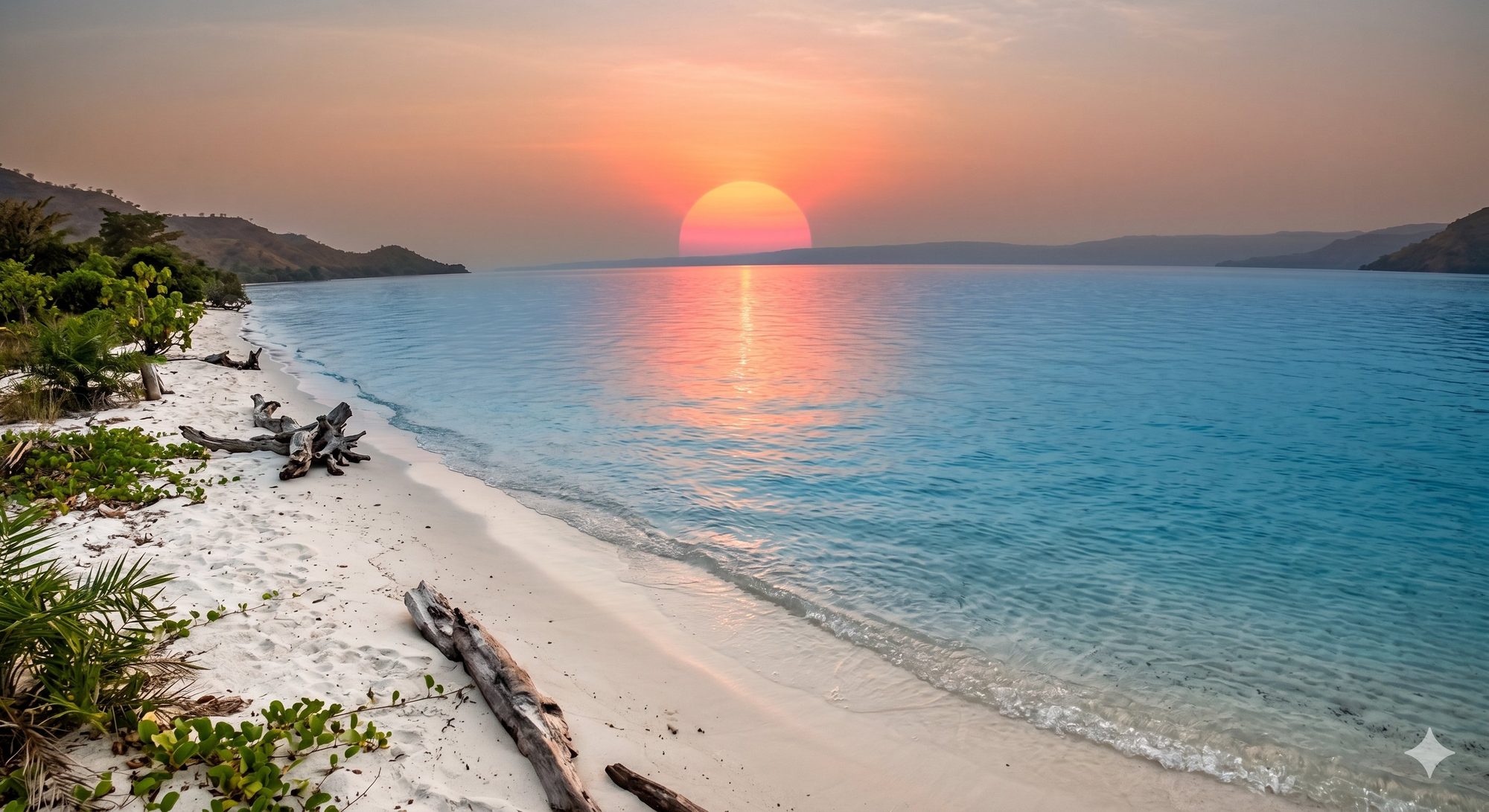 Beach sunset on Mafia Island